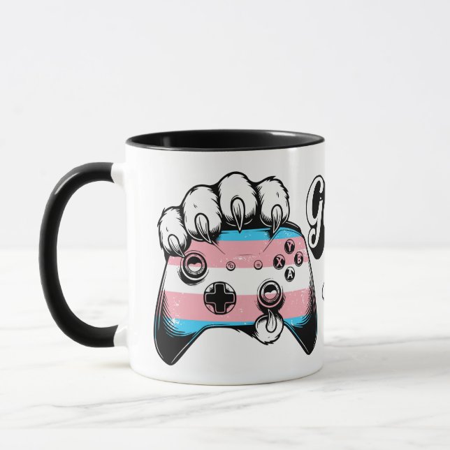 Taza Trans Pride Game On Tiger Paw Controller Mug 2026 (Izquierda)