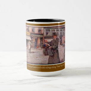 Taza "Transportista de correo femenino WW1"