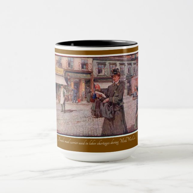 Taza "Transportista de correo femenino WW1" (Centro)