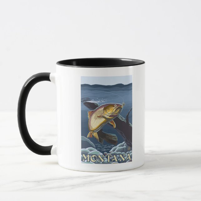 Taza Traslado de pesca de trucha - Montana (Izquierda)
