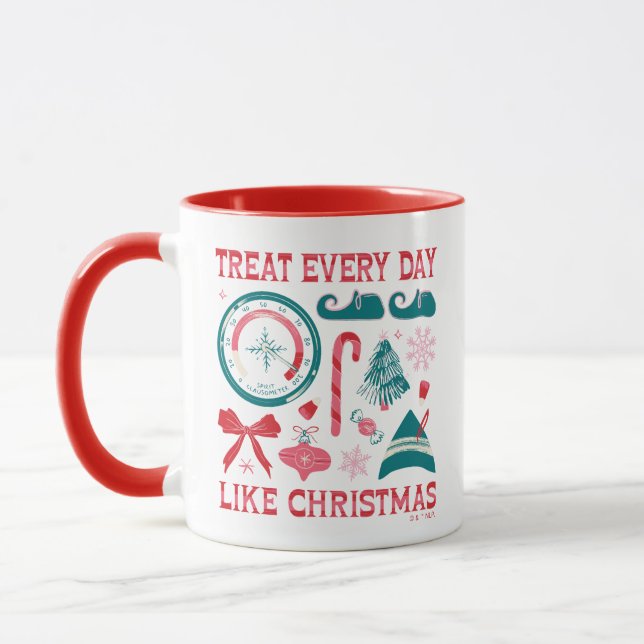 Taza Tratar todos los días como Navidades (Izquierda)