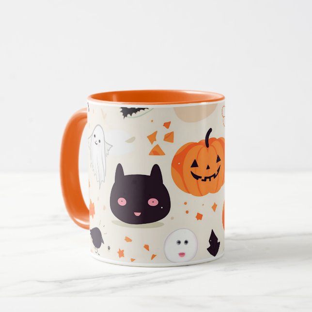 Taza Trato de Halloween para los cretters de espeluznan (Anverso izquierdo)