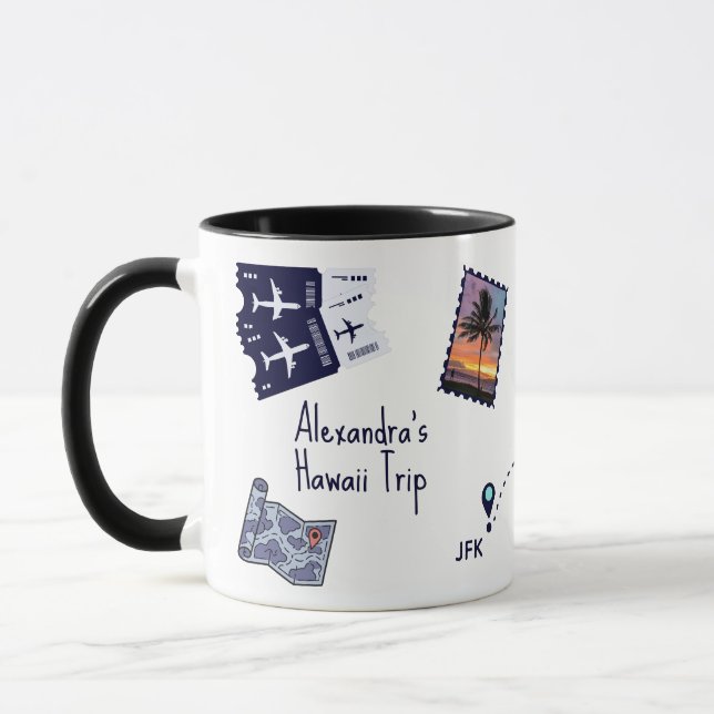 Taza Traveler Trip Memories Personalized (Izquierda)