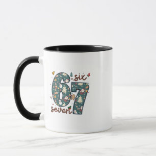 Taza Travieso Agradable Seis Siete 67 Navidad Brainrot