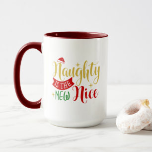 Taza Travieso Es Lo Nuevo Nice, Regalo Divertido De Nav