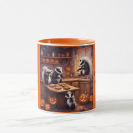 Taza Traviesos zorrillos horneando golosinas de Hallowe