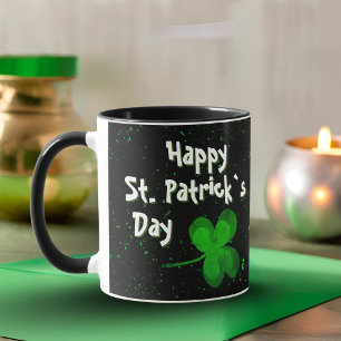 Taza Trébol de Shamrock irlandés Feliz día de San Patri