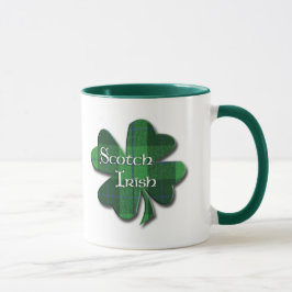 Taza Trébol irlandés escocés de la tela escocesa