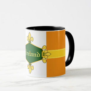 Taza Tréboles verdes de Irlanda, agregar monograma/inic