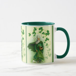 Taza Tréboles verdes irlandeses del día de St Patrick