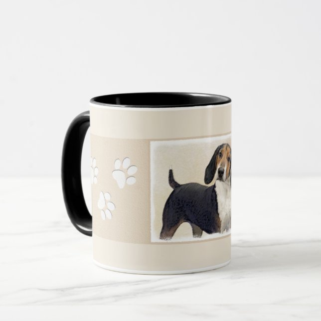 Taza Treeing Walker Coonhound Painting - Arte original (Anverso izquierdo)