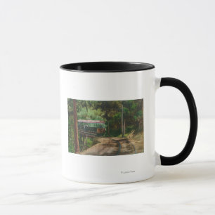 Taza Tren con CanyonMt de madera. Lowe, CA