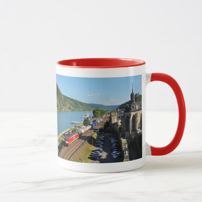 Taza Tren de carga en Oberwesel (Derecha)