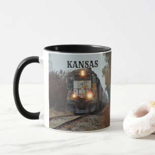 Taza Tren de Kansas en el tren de vías férreas Café MUG