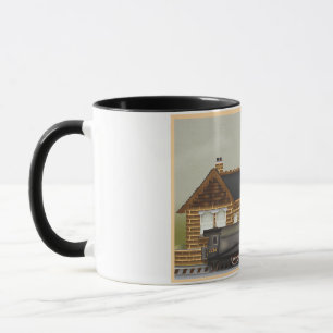 Taza Tren de vapor antiguo en estación