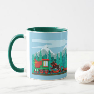 Taza Tren navideño