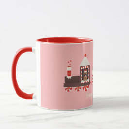 Taza Tren navideño navideño feliz de los Navidades de p
