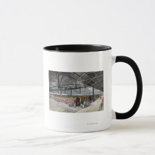 Taza Tren vertido en la estación de la unión