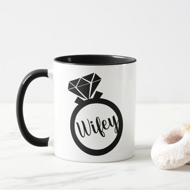 Taza Trendy Engagement Ring Wifey (Con donut)