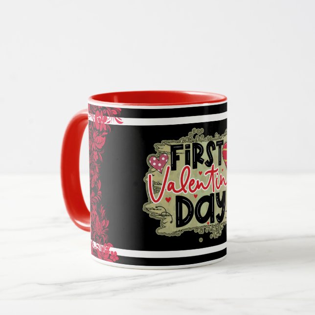 Taza Trendy First Día de San Valentín (Anverso izquierdo)