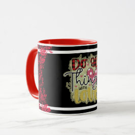 Taza Trendy Love Purpurina Día de San Valentín