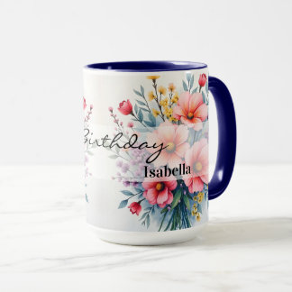 Taza Trendy Wildflowers Beautiful Luxury Collection