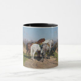 Taza Tres caballos de Stallion (por Rosa Bonheur)