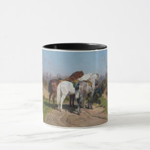 Taza Tres caballos de Stallion (por Rosa Bonheur)