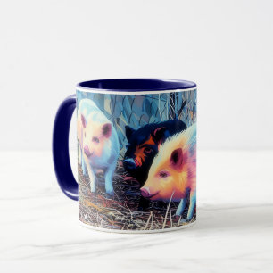 Taza Tres Cerditos Pop Art Farm Style Mug Cup