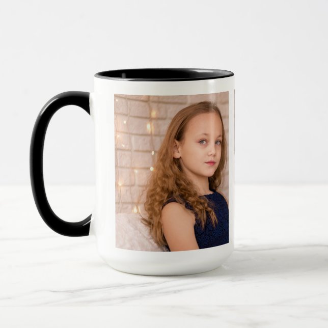 Taza Tres Collages de fotos personalizados (Izquierda)