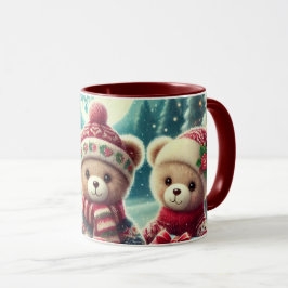 Taza Tres Cuidados Teddy Bears Feliz Navidad