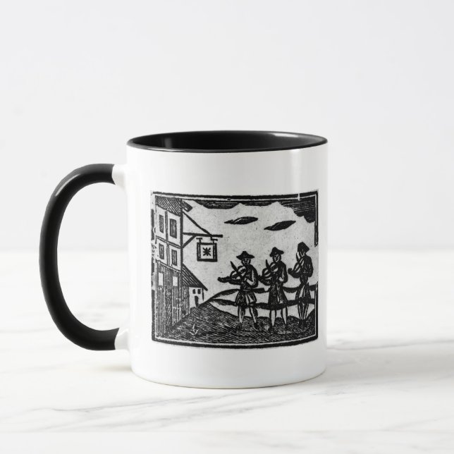 Taza Tres Fiddlers, 'de baladas de Roxburghe del libro (Izquierda)