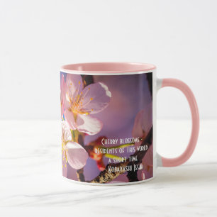Taza Tres flores rosadas de sakura