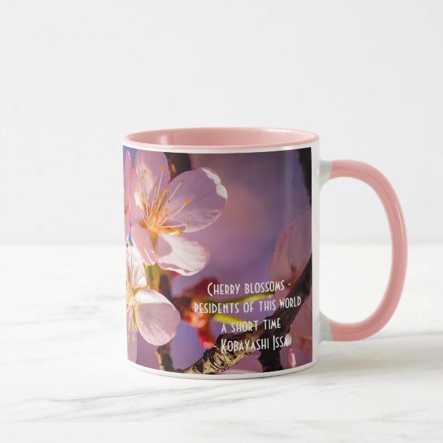 Taza Tres flores rosadas de sakura (Derecha)