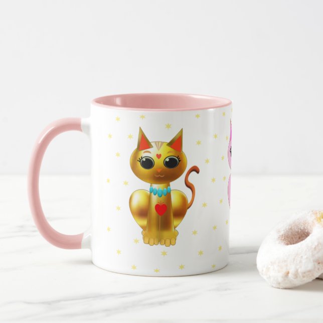 Taza Tres gatos lindos (Con donut)