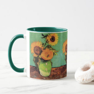 Taza Tres girasoles en una bolsa de Vincent van Gogh