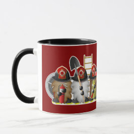 Taza Tres gnomos de bomberos