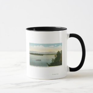 Taza Tres kilómetros de la isla con vistas a los Mts de