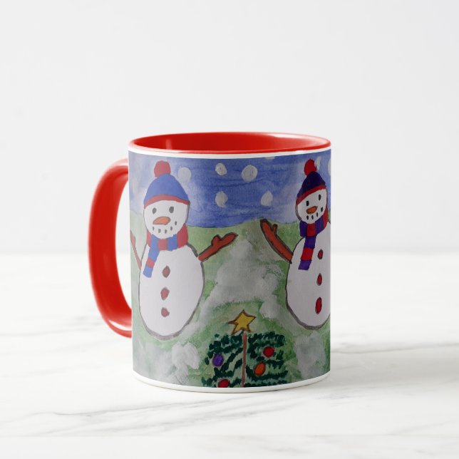 Taza Tres Navidades Snowmen Mug (Anverso izquierdo)