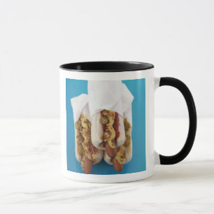 Taza Tres perritos calientes en bollos