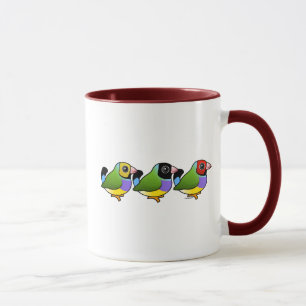 Taza Tres pinzones de Gouldian