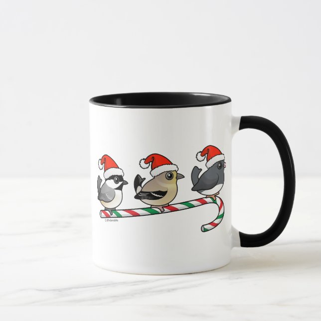 Taza Tres pinzones del navidad (los E.E.U.U.) (Derecha)