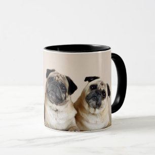 Taza Tres Pugs En La Fila