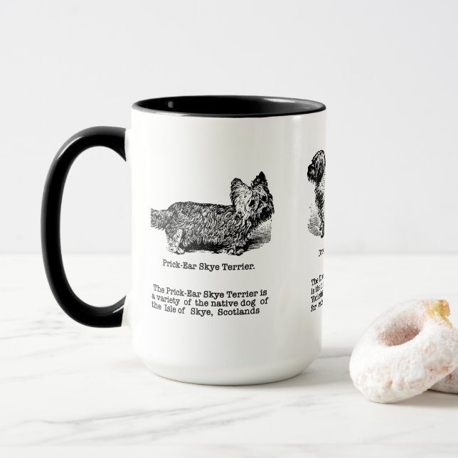 Taza Tres razas de perros terrier (Con donut)