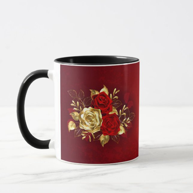 Taza Tres Rosas Joyas (Izquierda)