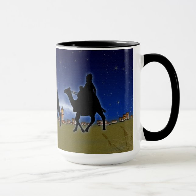 Taza Tres sabios hombres y Navidades de Belén diseño na (Derecha)