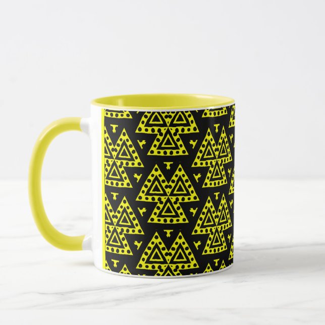 Taza Tres triángulos v1 - Amarillo (Izquierda)