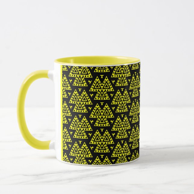 Taza Tres triángulos v2 - Amarillo (Izquierda)
