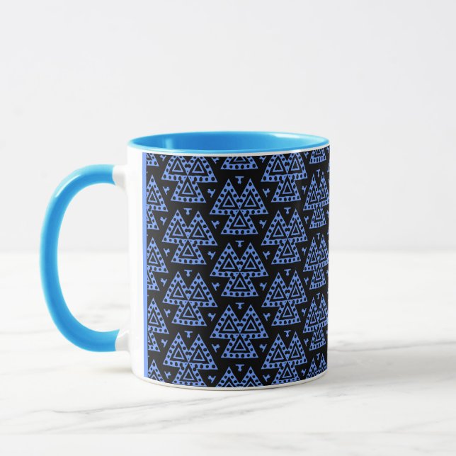 Taza Tres triángulos v2 - azul (Izquierda)