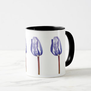 Taza Tres Tulipanes Purpúreas – Arte Botánico Mini